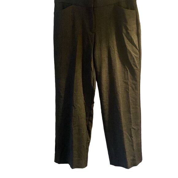 Pre Owned Women’s Sag Harbor Stretch Pants Gray White Sz 10 Classic Casual - Picture 1 of 16